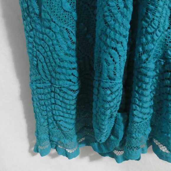 RABBIT RABBIT RABBIT DESIGNS | size 12 | Lined Short Sleeve Turquoise Dress - Picture 15 of 16